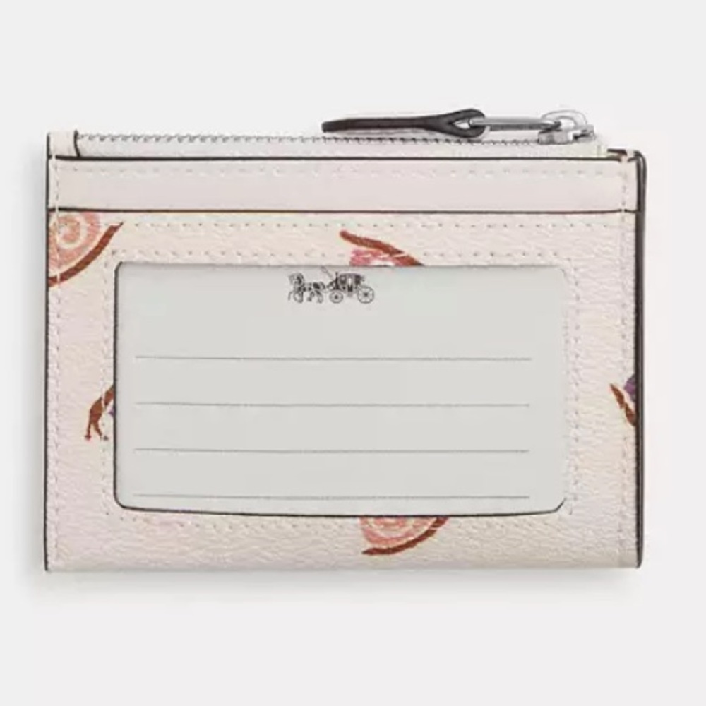 NWT Coach Mini Skinny Id Case With Snail Print - Picture 2 of 3
